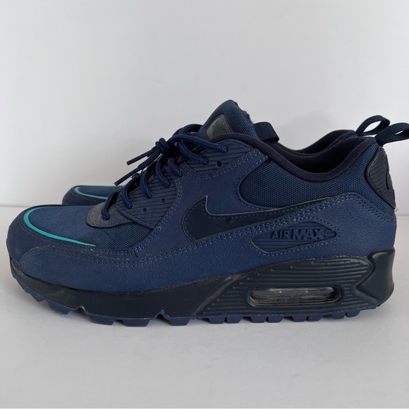Nike Air Max 90 Surplus Navy Black Teal Sneakers Men’s 10 DC9389-400 - Picture 6 of 11